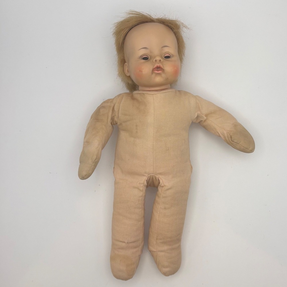 Vtg Madame Alexander 12in Little Huggums Baby Doll 1963 Mold As Is Repair